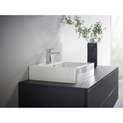 Bateria umywalkowa 100 z odizolowanym kanałem wody i kpl odpływowym z cięgłem Chrom Vernis Shape HANSGROHE 71561000