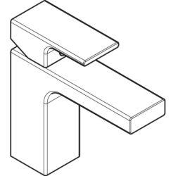 Bateria umywalkowa 100 z odizolowanym kanałem wody i kpl odpływowym z cięgłem Czarny Matowy Vernis Shape HANSGROHE 71561670