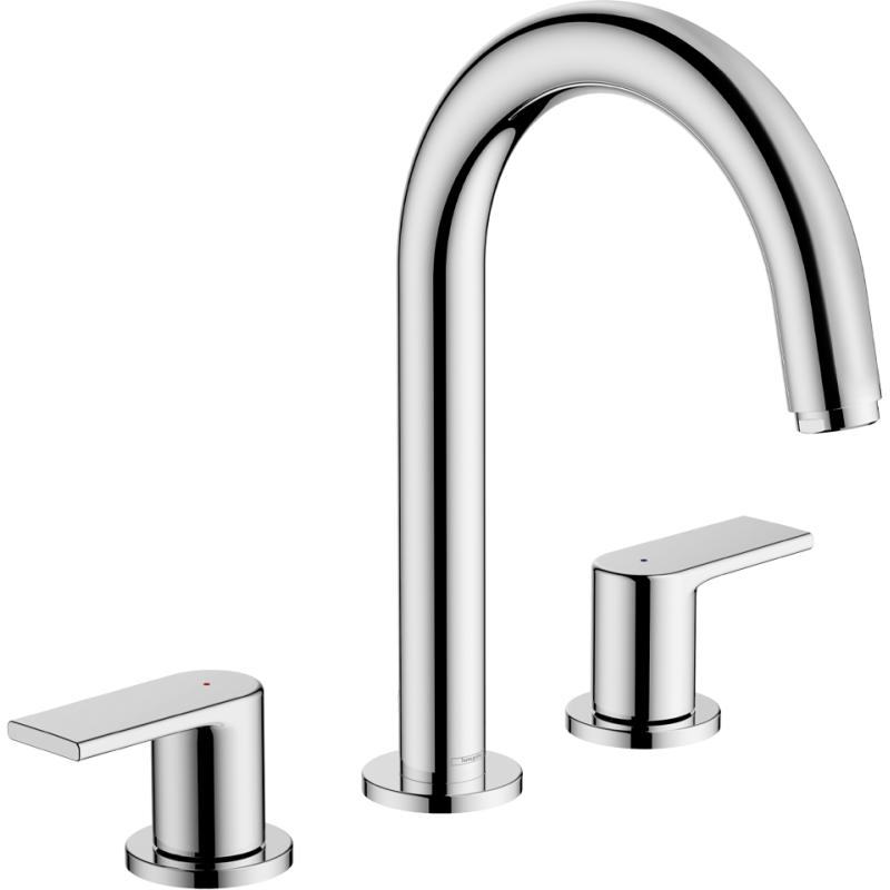 3-otworowa bateria umywalkowa z kompletem odpływowym z cięgłem Chrom Vernis Shape HANSGROHE 71563000