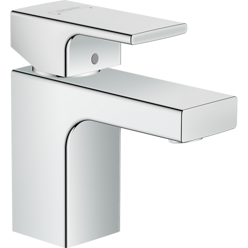 Bateria umywalkowa 70 z odizolowanym kanałem wody i metalowym kpl odpływowym z cięgłem Chrom Vernis Shape HANSGROHE 71566000