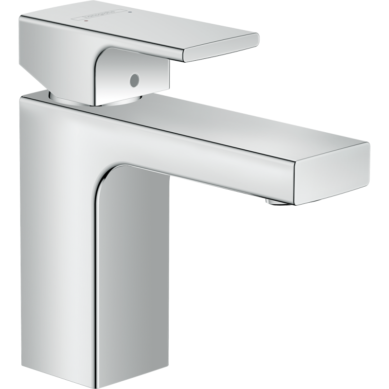 Bateria umywalkowa 100 z odizolowanym kanałem wody i metalowym kpl odpływowym z cięgłem Chrom Vernis Shape HANSGROHE 71568000