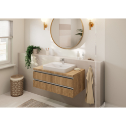 Bateria umywalkowa 70 z odizolowanym kanałem wody i kpl odpływowym z cięgłem Chrom Vernis Blend HANSGROHE 71570000
