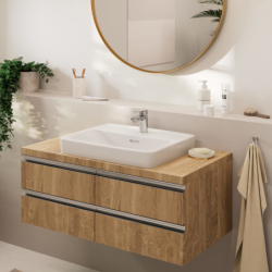 Bateria umywalkowa 70 z odizolowanym kanałem wody i kpl odpływowym z cięgłem Chrom Vernis Blend HANSGROHE 71570000