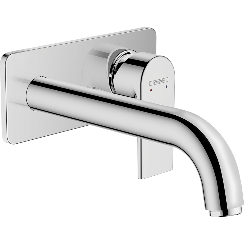 Jednouchwytowa bateria umywalkowa z wylewką 20,7 cm, ścienna, podtynkowa Chrom Vernis Shape HANSGROHE 71578000