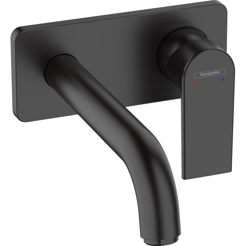 Jednouchwytowa bateria umywalkowa z wylewką 20,7 cm, ścienna, podtynkowa Czarny Matowy Vernis Shape HANSGROHE 71578670