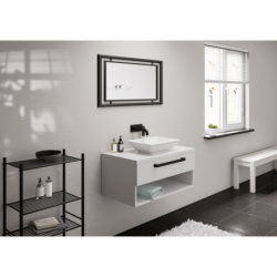 Jednouchwytowa bateria umywalkowa z wylewką 20,7 cm, ścienna, podtynkowa Czarny Matowy Vernis Shape HANSGROHE 71578670