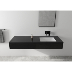 Jednouchwytowa bateria umywalkowa z wylewką 20,7 cm, ścienna, podtynkowa Czarny Matowy Vernis Shape HANSGROHE 71578670