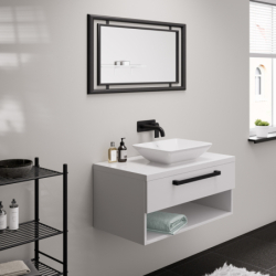 Jednouchwytowa bateria umywalkowa z wylewką 20,7 cm, ścienna, podtynkowa Czarny Matowy Vernis Shape HANSGROHE 71578670