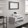 Jednouchwytowa bateria umywalkowa z wylewką 20,7 cm, ścienna, podtynkowa Czarny Matowy Vernis Shape HANSGROHE 71578670