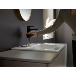 Jednouchwytowa bateria umywalkowa 100 bez kompletu odpływowego Czarny Matowy Vernis Blend HANSGROHE 71580670