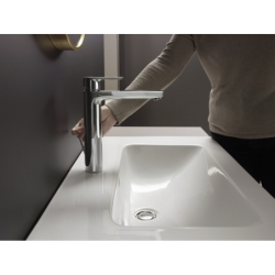 Jednouchwytowa bateria umywalkowa 190 z metalowym kompletem odpływowym z cięgłem Chrom Vernis Blend HANSGROHE 71581000