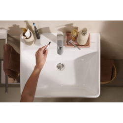 Jednouchwytowa bateria umywalkowa 100 CoolStart z kompletem odpływowym z cięgłem Chrom Vernis Blend HANSGROHE 71585000