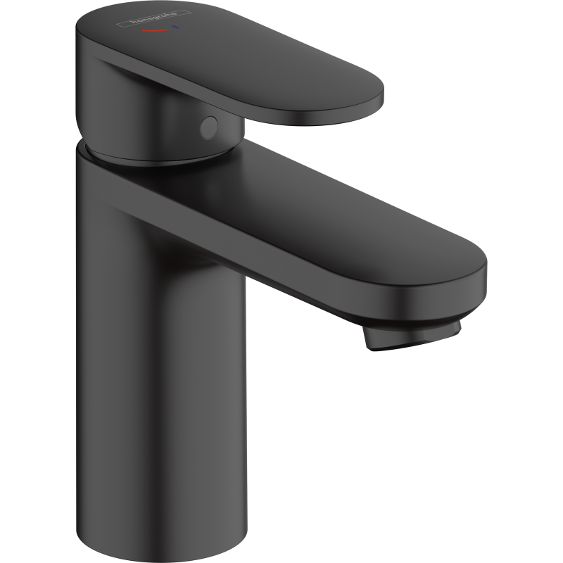 Jednouchwytowa bateria umywalkowa 100 CoolStart z kompletem odpływowym Push-Open Czarny Matowy Vernis Blend HANSGROHE 71589670