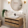 Jednouchwytowa bateria umywalkowa 100 CoolStart z kompletem odpływowym Push-Open Czarny Matowy Vernis Blend HANSGROHE 71589670