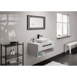 Bateria umywalkowa 190 z odizolowanym kanałem wody bez kompletu odpływowego Czarny Matowy Vernis Shape HANSGROHE 71591670