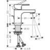 Bateria umyw. 70 CoolStart z odizolowanym kanałem wody i kpl odpływowym z cięgłem Czarny Matowy Vernis Shape HANSGROHE 71593670