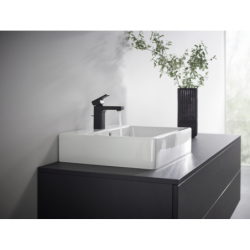 Bateria umyw. 100 CoolStart z odizolowanym kanałem wody i kpl odpływowym z cięgłem Czarny Matowy Vernis Shape HANSGROHE 71594670