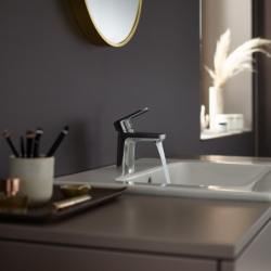 Jednouchwytowa bateria umywalkowa 70 CoolStart z kompletem odpływowym Push-Open Chrom Vernis Blend HANSGROHE 71598000