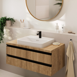 Jednouchwytowa bateria umywalkowa 70 CoolStart z kompletem odpływowym Push-Open Czarny Matowy Vernis Blend HANSGROHE 71598670