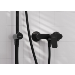 Jednouchwytowa bateria prysznicowa, natynkowa Czarny Matowy Logis HANSGROHE 71600670