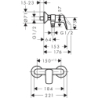 Jednouchwytowa bateria prysznicowa, natynkowa Czarny Matowy Logis HANSGROHE 71600670