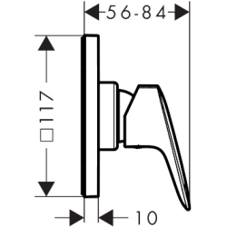 Jednouchwytowa bateria prysznicowa, podtynkowa Chrom Logis HANSGROHE 71604000
