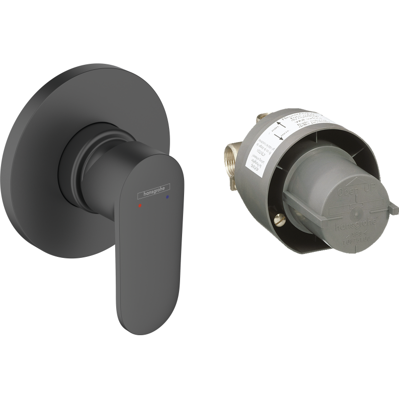 Podtynkowa bateria prysznicowa z element podstawowym Czarny Matowy Vernis Blend HANSGROHE 71663670
