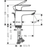 Jednouchwytowa bateria umywalkowa 80 LowFlow z kompletem odpływowym z cięgłem Chrom Talis E HANSGROHE 71705000