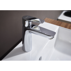 Jednouchwytowa bateria umywalkowa 110 z kompletem odpływowym z cięgłem Chrom Talis E HANSGROHE 71710000