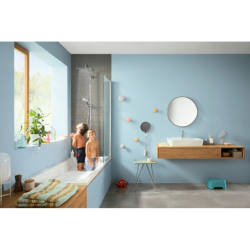Jednouchwytowa bateria umywalkowa 110 z kompletem odpływowym Push-Open Chrom Talis E HANSGROHE 71711000