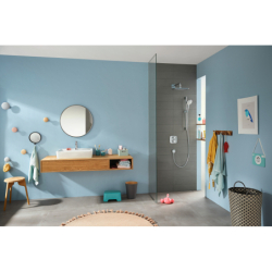 Jednouchwytowa bateria umywalkowa 110 z kompletem odpływowym Push-Open Chrom Talis E HANSGROHE 71711000