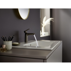 Jednouchwytowa bateria umywalkowa 110 bez kompletu odpływowego Czarny Chrom Szczotkowany Talis E HANSGROHE 71712340