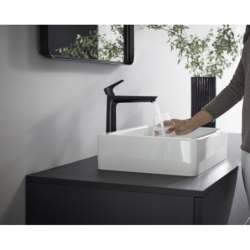 Bateria umywalkowa 240 do umywalek nablatowych z kpl odpływowym z cięgłem Czarny Matowy Talis E HANSGROHE 71716670