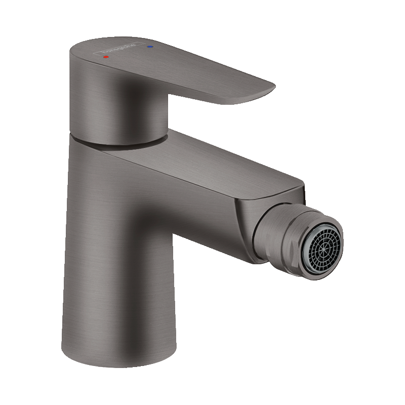 Jednouchwytowa bateria bidetowa z kompletem odpływowym z cięgłem Czarny Chrom Szczotkowany Talis E HANSGROHE 71720340