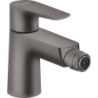 Jednouchwytowa bateria bidetowa z kompletem odpływowym z cięgłem Czarny Chrom Szczotkowany Talis E HANSGROHE 71720340
