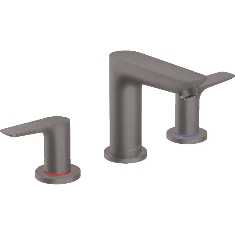 3-otworowa bateria umywalkowa z kompletem odpływowym z cięgłem Czarny Chrom Szczotkowany Talis E HANSGROHE 71733340
