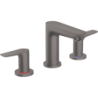 3-otworowa bateria umywalkowa z kompletem odpływowym z cięgłem Czarny Chrom Szczotkowany Talis E HANSGROHE 71733340