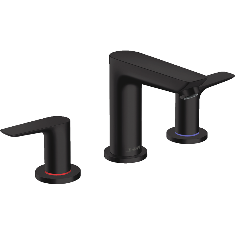 3-otworowa bateria umywalkowa z kompletem odpływowym z cięgłem Czarny Matowy Talis E HANSGROHE 71733670