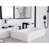 3-otworowa bateria umywalkowa z kompletem odpływowym z cięgłem Czarny Matowy Talis E HANSGROHE 71733670