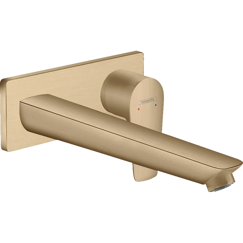Jednouchwytowa bateria umywalkowa z wylewką 22,5 cm, ścienna, podtynkowa Brąz Szczotkowany Talis E HANSGROHE 71734140