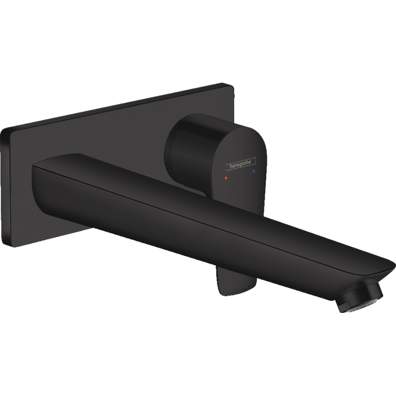 Jednouchwytowa bateria umywalkowa z wylewką 22,5 cm, ścienna, podtynkowa Czarny Matowy Talis E HANSGROHE 71734670