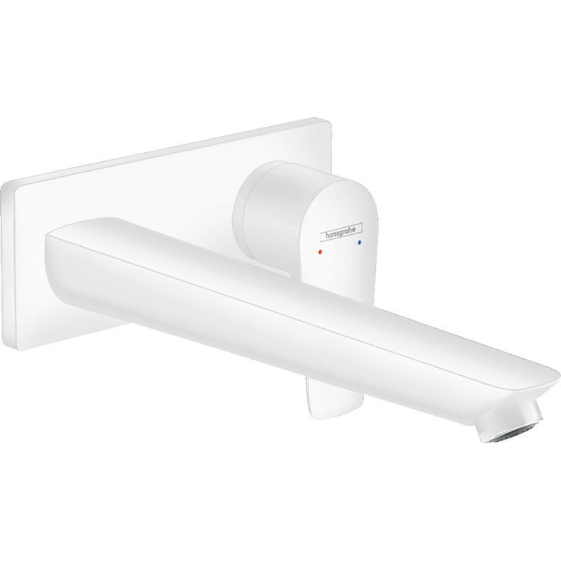 Jednouchwytowa bateria umywalkowa z wylewką 22,5 cm, ścienna, podtynkowa Biały Matowy Talis E HANSGROHE 71734700