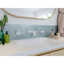 Jednouchwytowa bateria umywalkowa z wylewką 22,5 cm, ścienna, podtynkowa Biały Matowy Talis E HANSGROHE 71734700