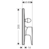Jednouchwytowa bateria wannowa, podtynkowa Chrom Talis E HANSGROHE 71746000