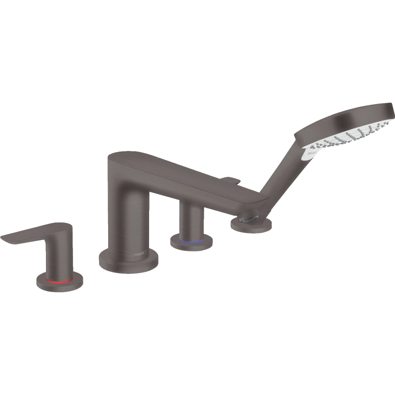 4-otworowa bateria na brzeg wanny Czarny Chrom Szczotkowany Talis E HANSGROHE 71748340