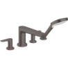 4-otworowa bateria na brzeg wanny Czarny Chrom Szczotkowany Talis E HANSGROHE 71748340