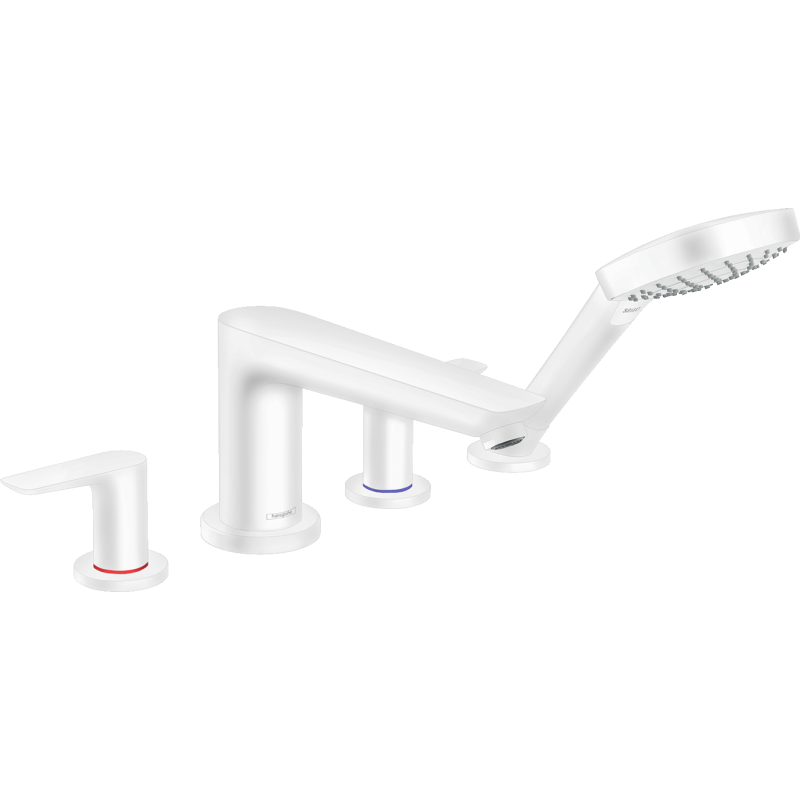 4-otworowa bateria na brzeg wanny Biały Matowy Talis E HANSGROHE 71748700