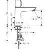 Bateria umywalkowa Select 110 bez kompletu odpływowego Chrom Talis Select E HANSGROHE 71751000
