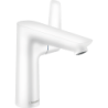 Jednouchwytowa bateria umywalkowa 150 z kompletem odpływowym z cięgłem Biały Matowy Talis E HANSGROHE 71754700