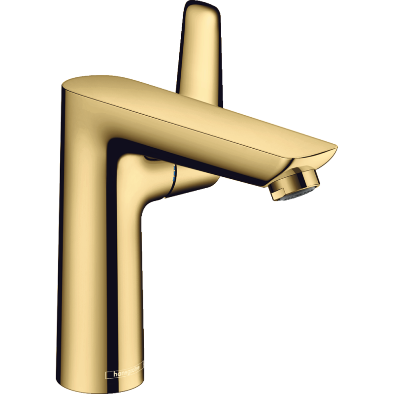 Jednouchwytowa bateria umywalkowa 150 z kompletem odpływowym z cięgłem Złoty Optyczny Polerowany Talis E HANSGROHE 71754990